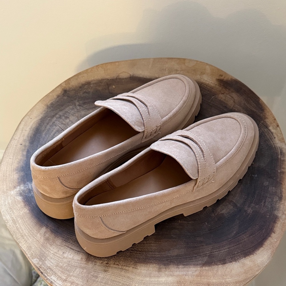 A New Day Tan Suede Loafers